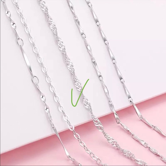 Anthropologie 925 Silver Sparkling Clavicle Chain Choker Necklace - Picture 4 of 16